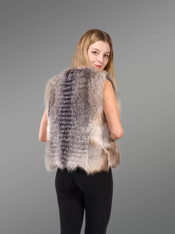 Golden Island Fox Fur Vest - Image 3