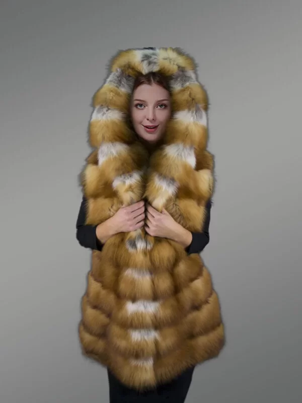 High Quality Premium Red Fox Fur Vest - Image 4