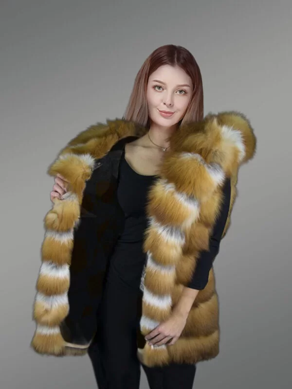 High Quality Premium Red Fox Fur Vest - Image 6