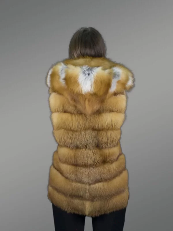 High Quality Premium Red Fox Fur Vest - Image 7
