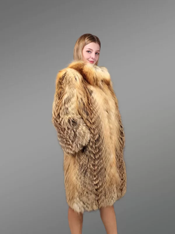 Knitted Fox-Fur Coat for Women - Image 2
