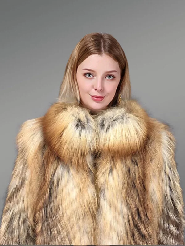 Knitted Fox-Fur Coat for Women - Image 3
