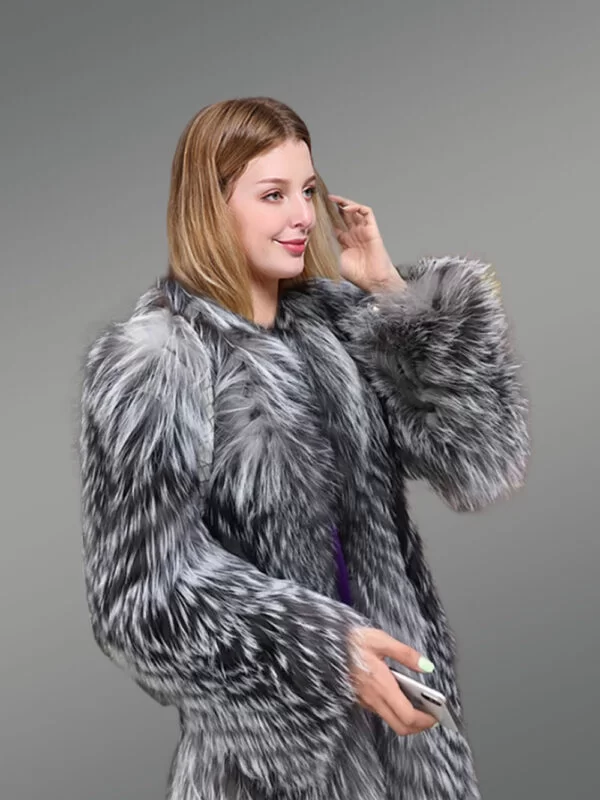 Baggy Fox-Fur Coat for Women - Image 3