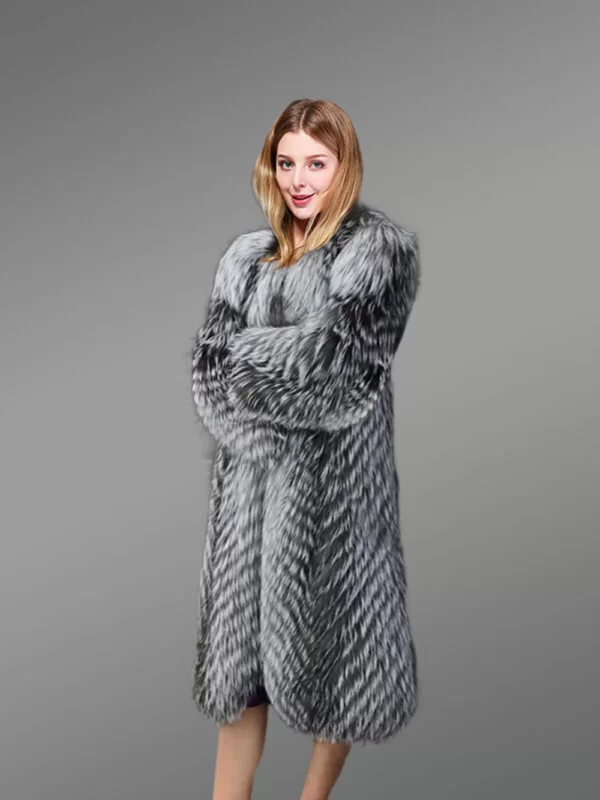 Baggy Fox-Fur Coat for Women