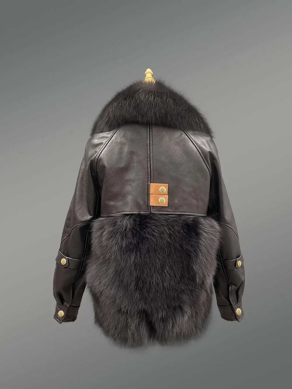 Leather Motorcycle Jacket with Raccoon Fur is Exotically Stylish - Image 3