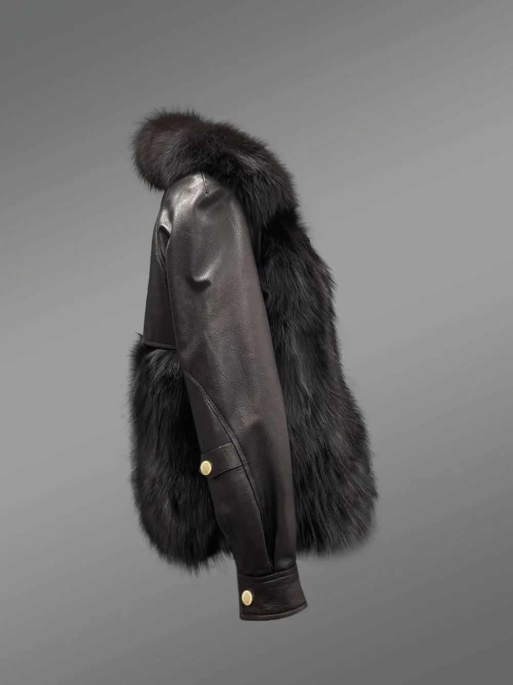 Leather Motorcycle Jacket with Raccoon Fur is Exotically Stylish - Image 4