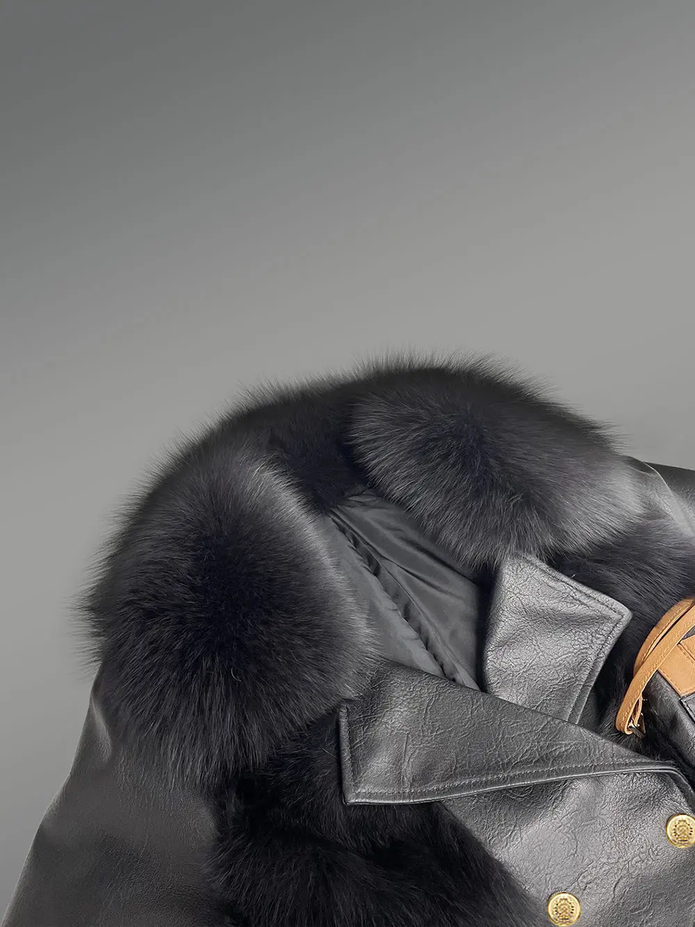 Leather Motorcycle Jacket with Raccoon Fur is Exotically Stylish - Image 5