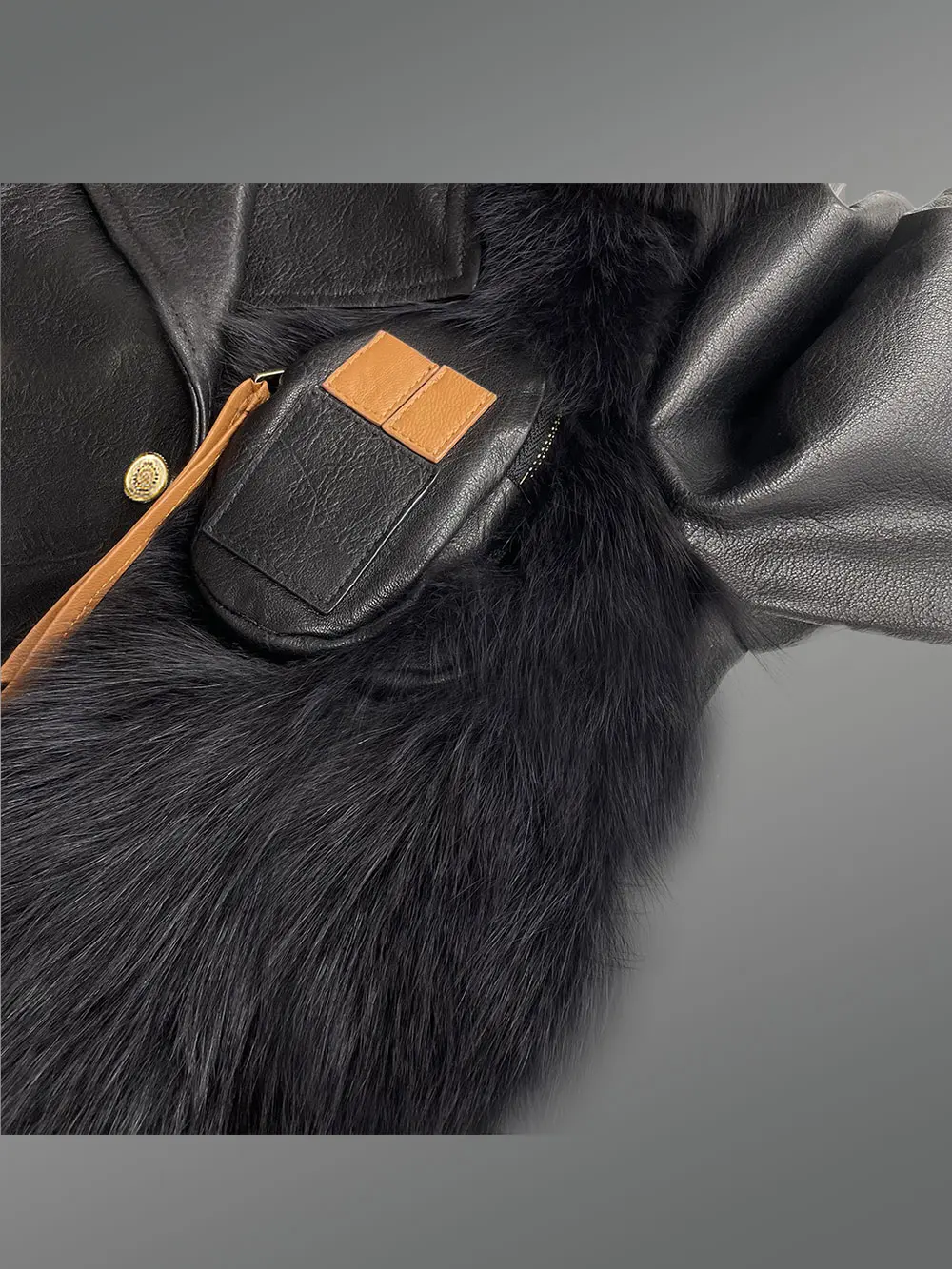 Leather Motorcycle Jacket with Raccoon Fur is Exotically Stylish - Image 6