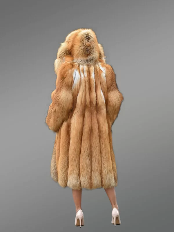 Luxury Gold Fox Fur Jacket for Women - Image 4