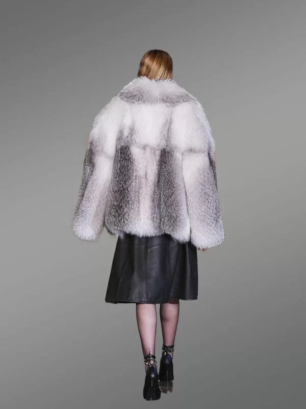 Luxury Shadow Frost Fox Fur Coat for Women Defines Your Style Statement - Image 3