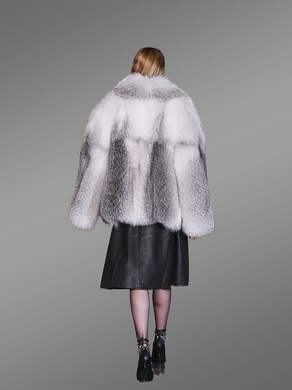 Luxury Shadow Frost Fox Fur Coat for Women Defines Your Style Statement - Image 3