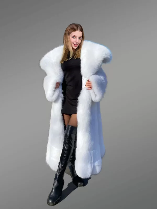 Luxury White Fox Fur Full Coat for Women is a perfect winter collection - Image 5