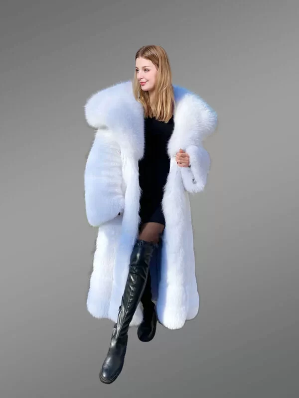 Luxury White Fox Fur Full Coat for Women is a perfect winter collection - Image 7