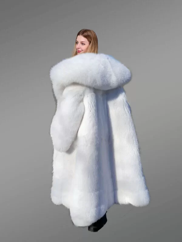 Luxury White Fox Fur Full Coat for Women is a perfect winter collection - Image 11