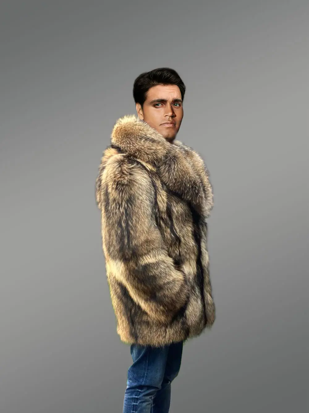 Raccoon Fur Jacket for Men - Image 5