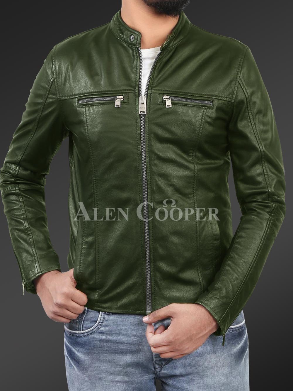 Men’s Comfortable Real Leather Jacket - Image 4
