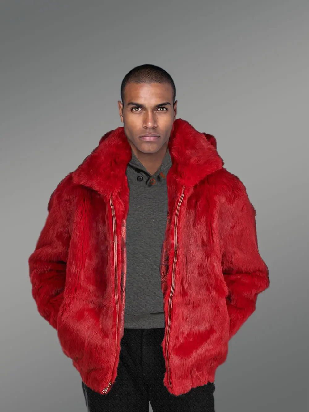 Men’s Hooded Bomber Original Fur Jackets for Unique Style - Image 3