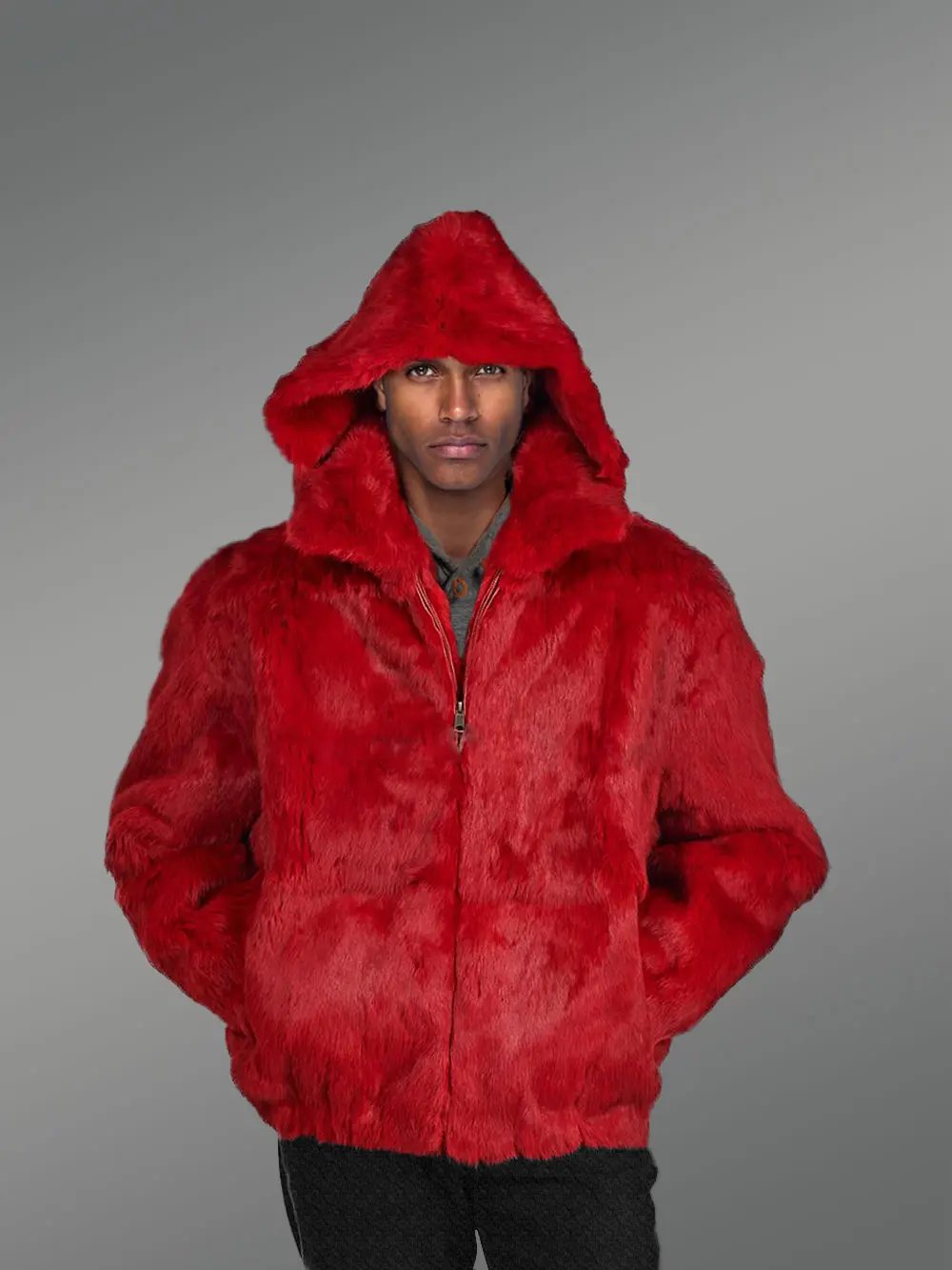 Men’s Hooded Bomber Original Fur Jackets for Unique Style - Image 6