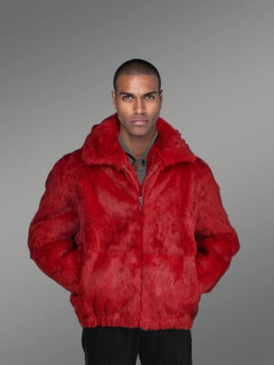 Men’s hooded bomber original fur jackets