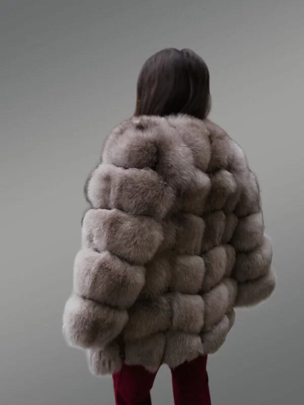 Women’s Mid-Length Real Fox Fur Paragraph Winter Coat - Image 6