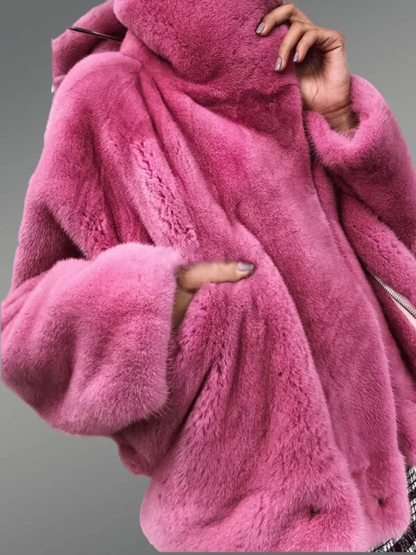 Mink Fur Biker Jacket for Smart Women - Image 3