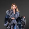 Leather Fur Cape