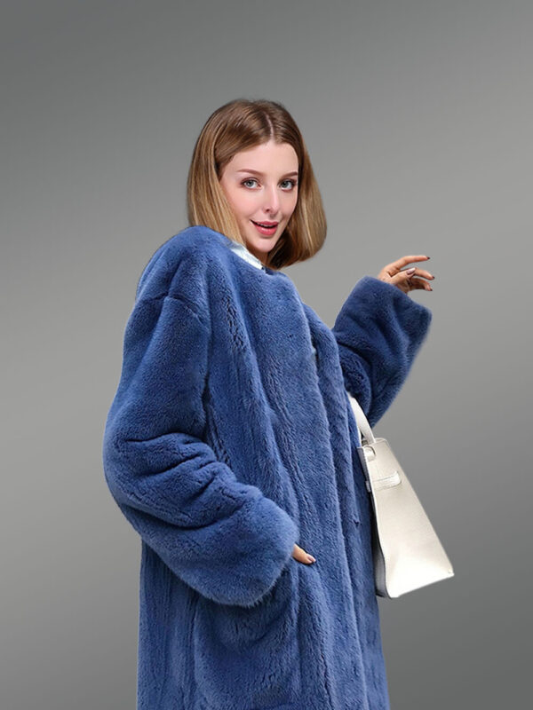 Mink Fur Long Coat for Women - Image 2