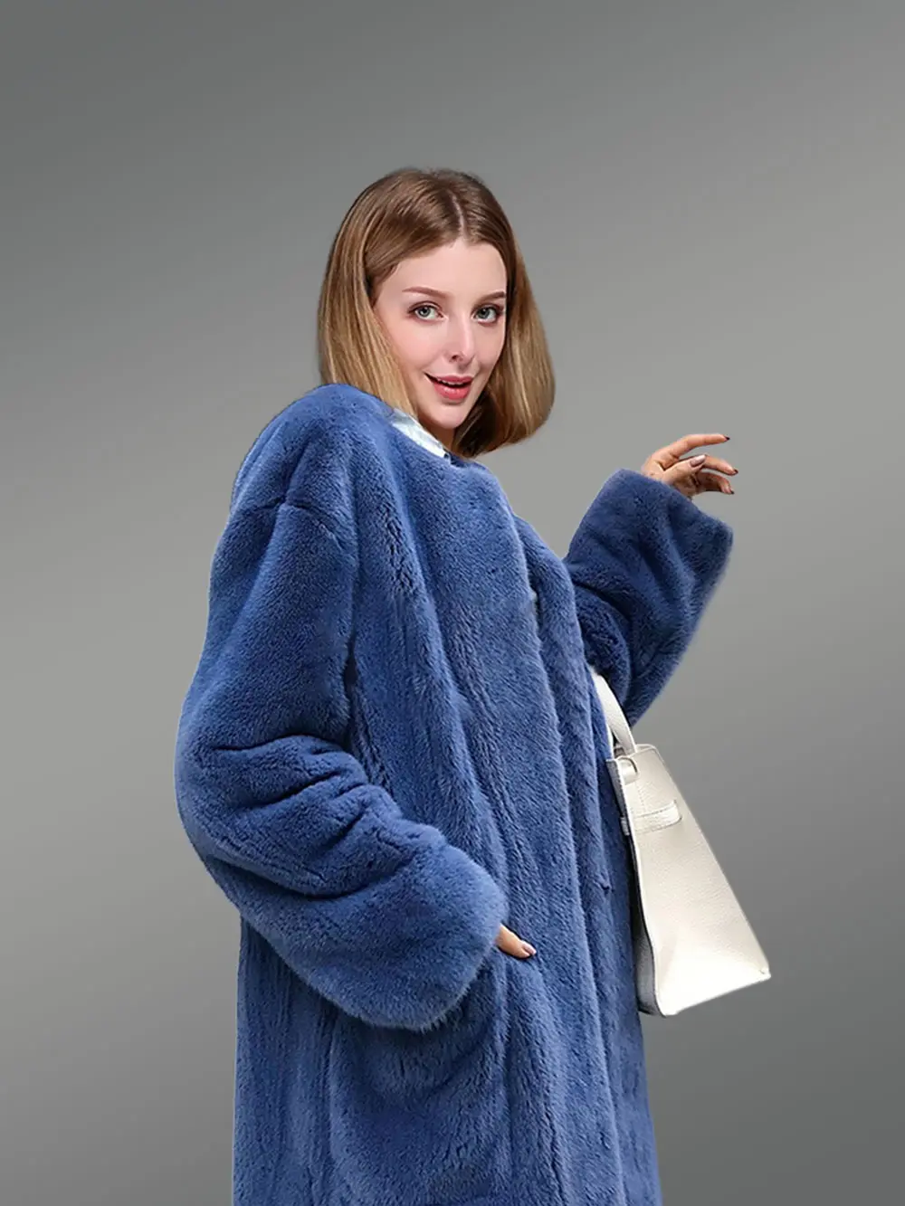 Mink Fur Long Coat for Women - Image 2
