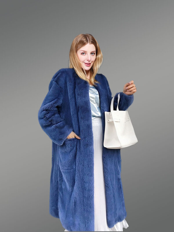Mink Fur Long Coat For Women