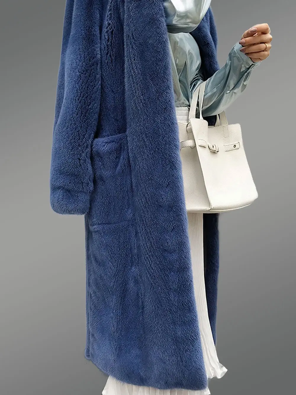 Mink Fur Long Coat for Women - Image 4