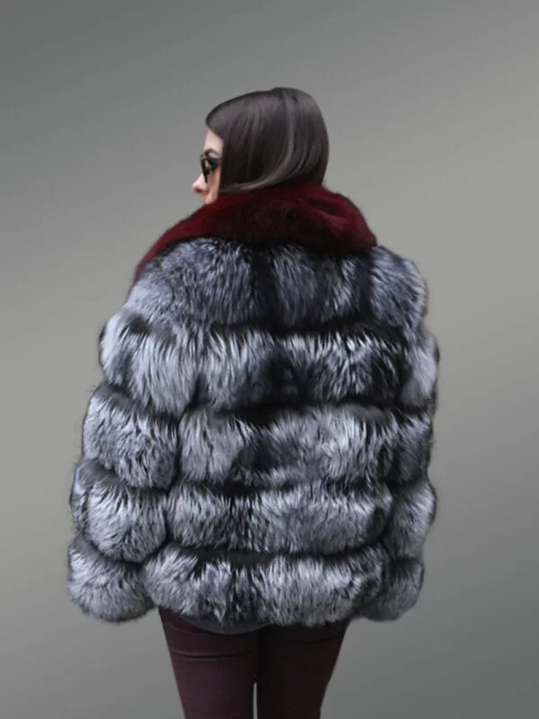 Waist Length Puffy Fox Fur Jacket for Women in Paragraph Style - Image 6