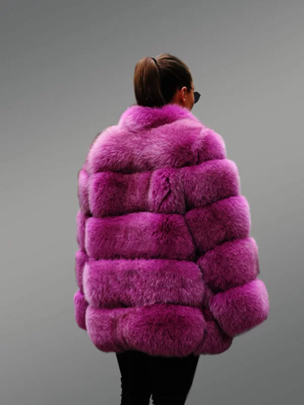 Women’s Mid-Length Paragraph Real Fox Fur Warm Winter Coat - Image 5