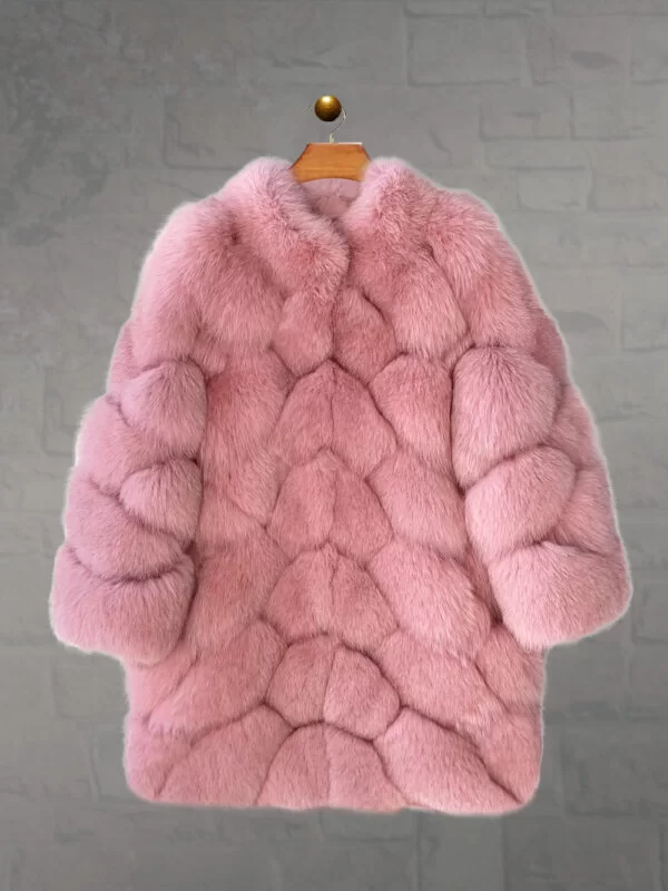 Gray fur outerwear for women - Image 4