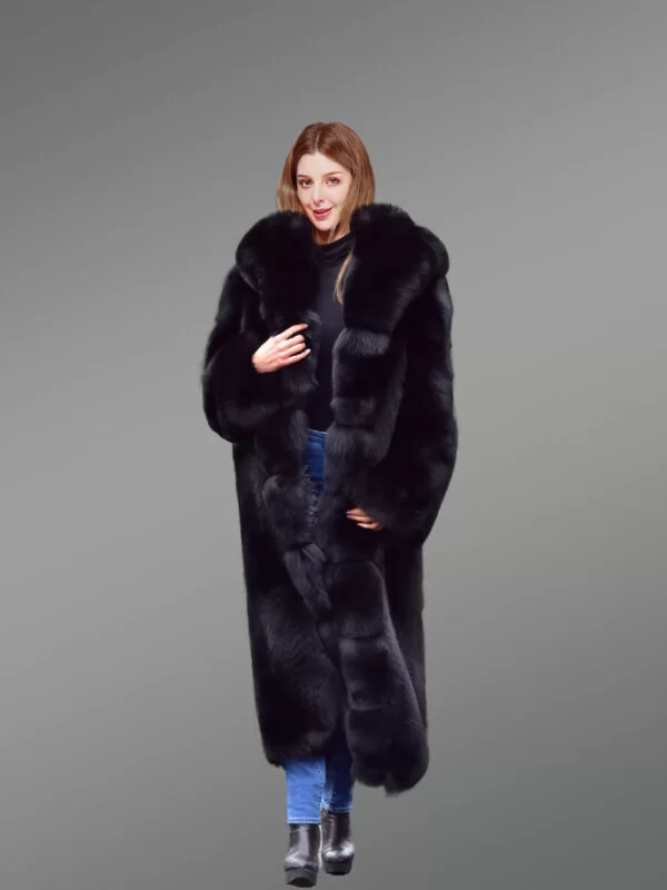 Pure Arctic Fox Fur full length view