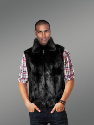 Authentic Black Rabbit Fur