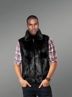 Authentic Black Rabbit Fur