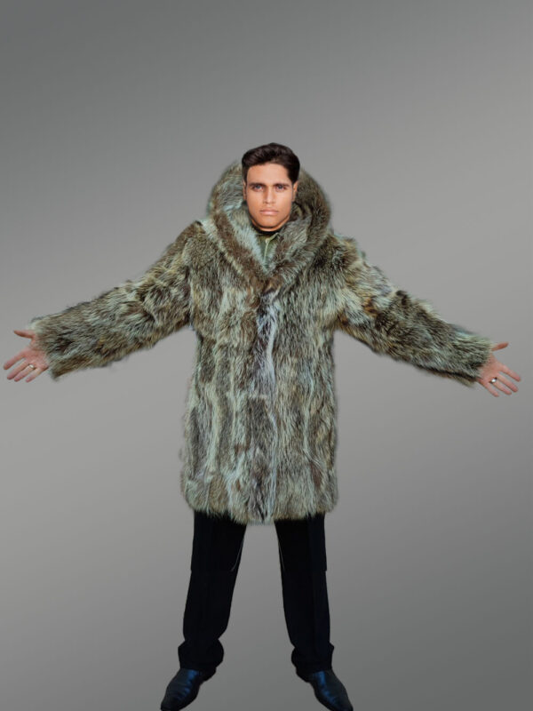Raccoon Fur Men Coat - Image 5