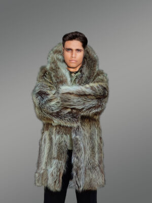 Raccoon Fur Men Coat