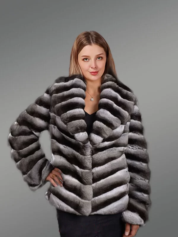 Real Chinchilla Coat for Women - Image 6