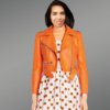 Real Leather Crop Jacket