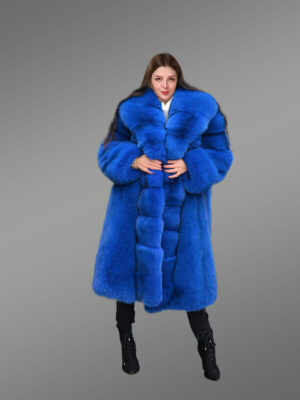 Royal Blue Tuxedo Coat for Women