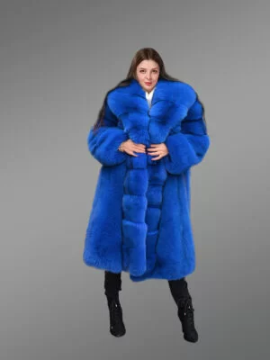 Royal Blue Tuxedo Coat for Women