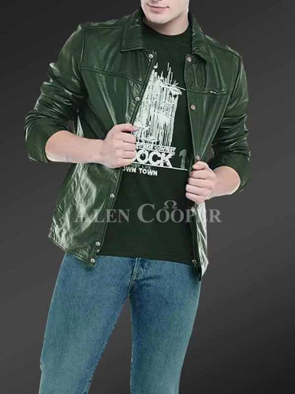 Soft and Comfortable Real Leather Jacket for Men - Image 3