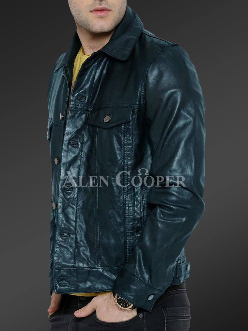 Soft Yet Sturdy Reasonable Leather Jacket for Men - Image 5