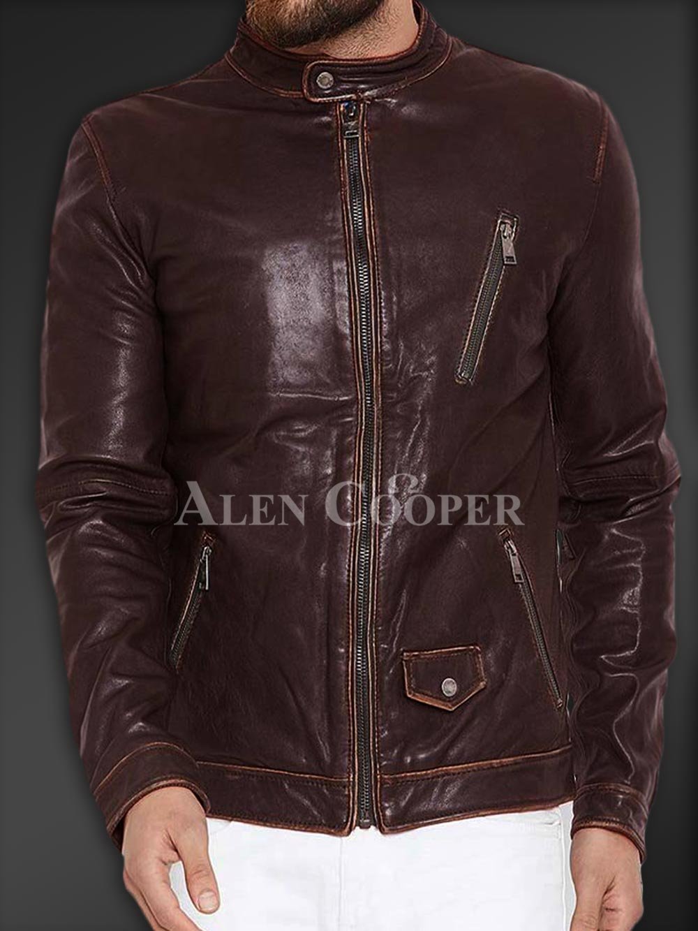 Sturdy Yet Soft Winter Leather Jacket for Men - Image 3