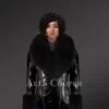 Stylish Leather Jackets with Removable Fur Collar and Hand Cuffs