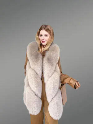 Real Fox Fur Sleeveless Waistcoat