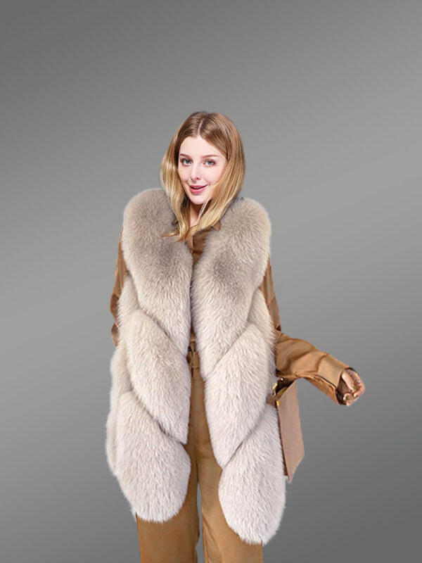 Real Fox Fur Sleeveless Waistcoat