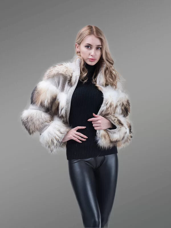 Super Soft and Incredibly Warm Coal Black Real Fox Fur Short Winter Coat for Women - Image 17