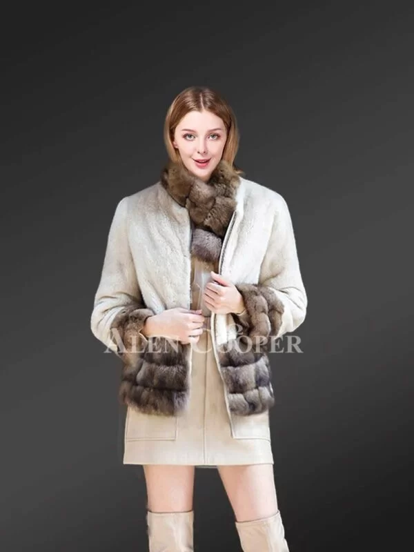 White Mink Fur Jacket